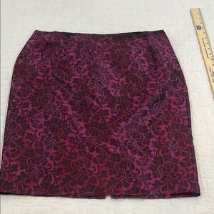 Sunny Leigh Black and Purple Mini Pencil Skirt for Cocktail